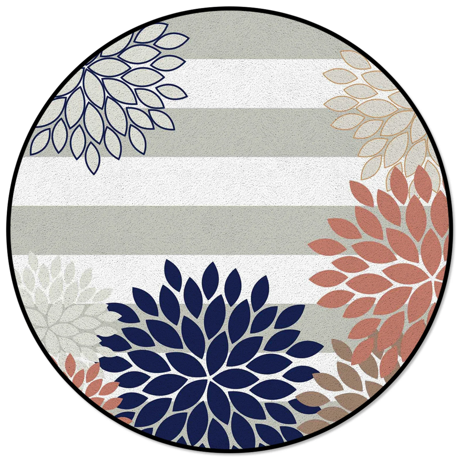 

Flower Abstract Colored Stripes Carpets For Living Room Carpets For Bed Room Large Bedroom Decor Circle Rug Area Rug Large