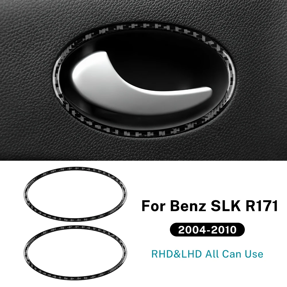 

Настоящая мягкая наклейка из углеродного волокна для Mercedes Benz SLK R171 2004 2005 2006 2007 2008 2009 2010, рамка внутренней ручки двери автомобиля