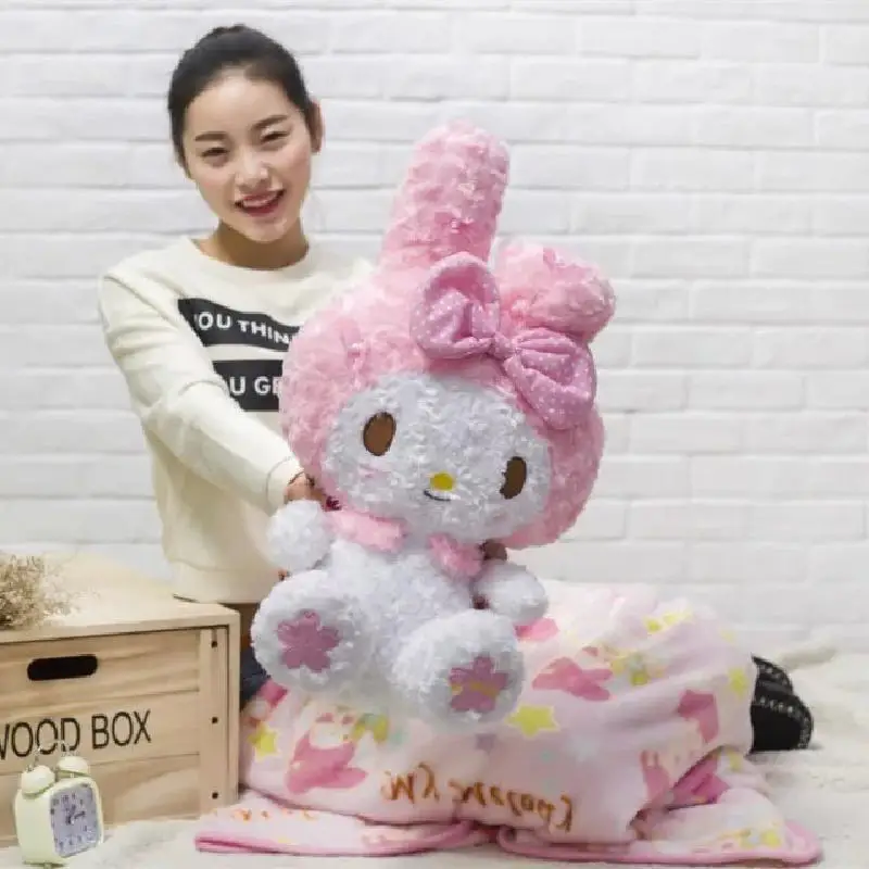 

Sanrio японская мультяшная Роза бархатное мелодийное одеяло игрушка кукла подушка ворсовое одеяло 1,6*1 м для женщин подарок на день рождения