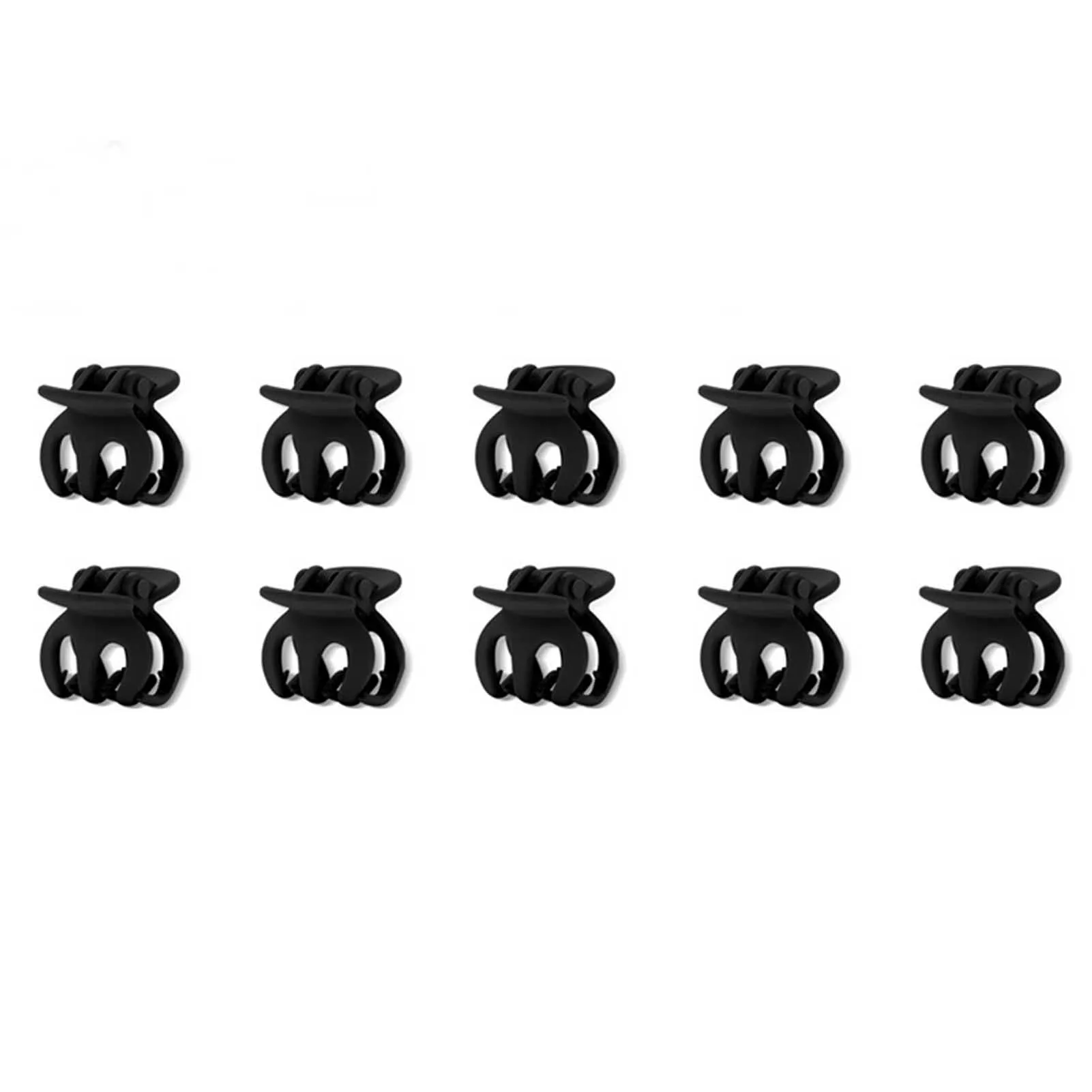 

10PCS Hair Clamp Clips Non-Slip Strong Grip Black Mini Claw Clips for Cute Hair Accessories Newly
