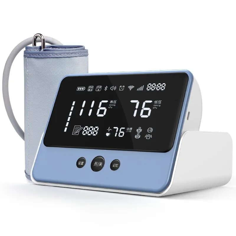 

New auscultation+oscillographic dual-mode blood pressure monitor voice sphygmomanometer cuff 360 ° surround USB battery universa