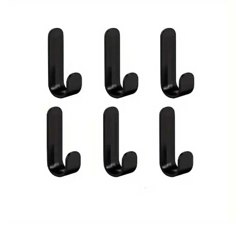 

6 шт. прочный самоклеящийся J-образный крючок водостойкий клей висит, ключ для полотенец для ванной комнаты, кухня
