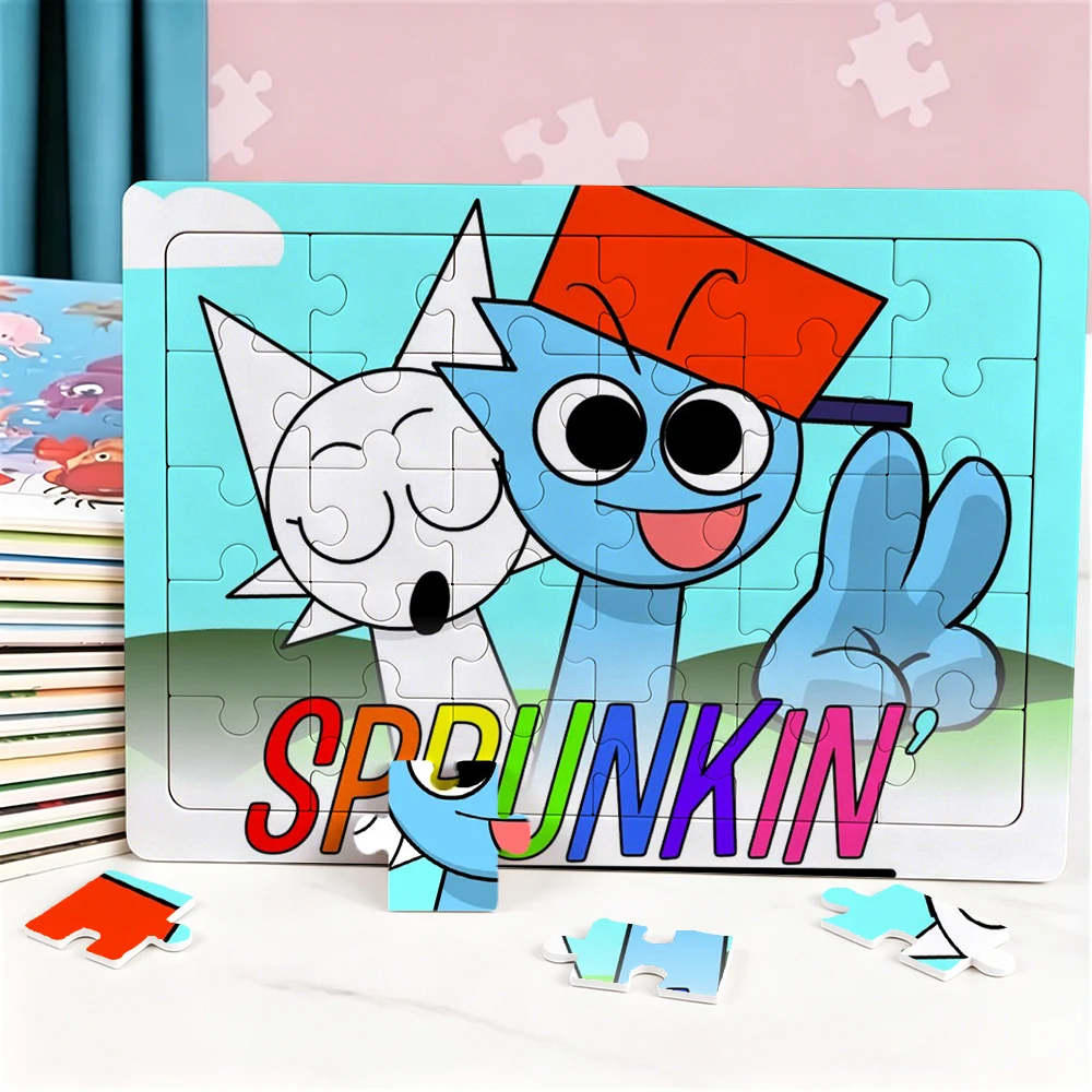 Новый набор Sprunki: 30-детальный мультяшный пазл-головоломка, развивающая игрушка для детей 3-6 лет, милые пазлы, подарок на день рождения (art.: 3920db71d5697) - 3920db71d5697
