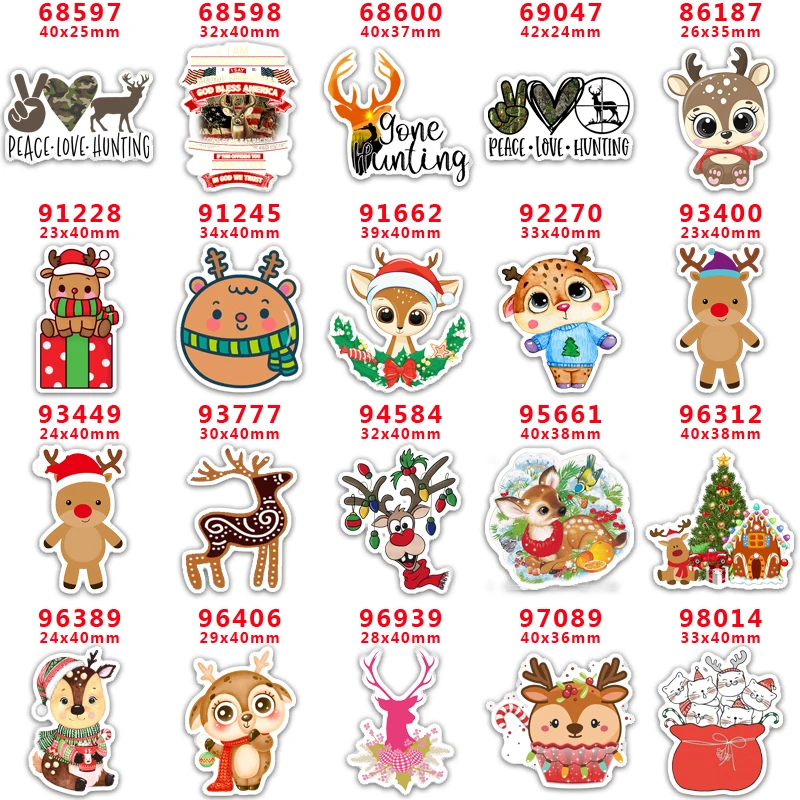 

Бесплатная доставка, сделай сам, товары для рукоделия с рождественским оленем, Плоская задняя поверхность с принтом, 10 шт. PR68597