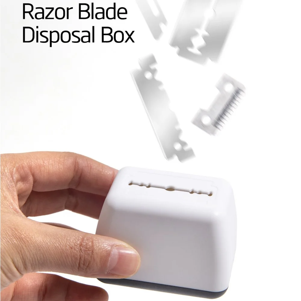 

Razor Blade Disposal Case Processing Box Sealing Design For Used Blades Household Guard Safe Storage Bank