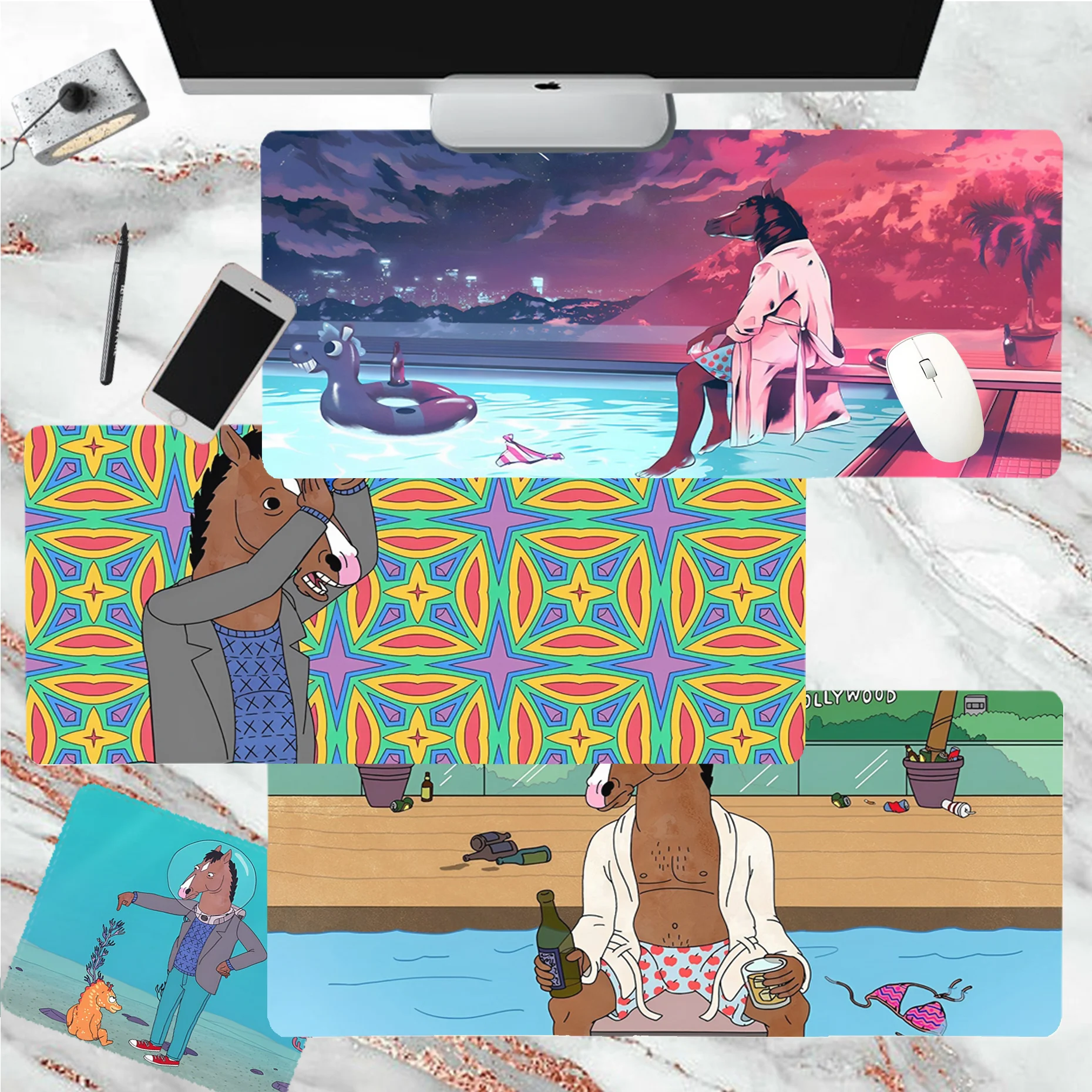 

B-Bojack H-Horsemans Mousepad High Quality gamer play mats Mousepad Size for Game Keyboard Pad for Gamer