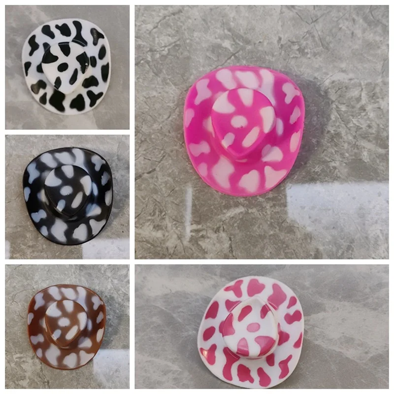 Миниатюрная пластиковая шляпа в стиле вестерн 5 шт