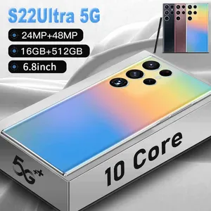 new smartphone s22 ultra 5g 6 8 inch mobile phone 16g512g deca core android 12 celular 3264mp 6800mah unlock global cellphones free global shipping