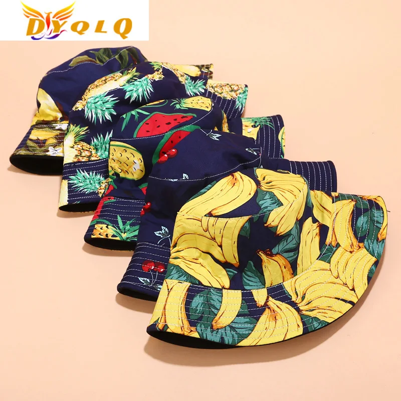 

New Printed Fruit Pattern Fisherman Hat Unisex Fashion Fisherman Hat Women's Summer Outdoor Sunscreen Leisure Basin Hat