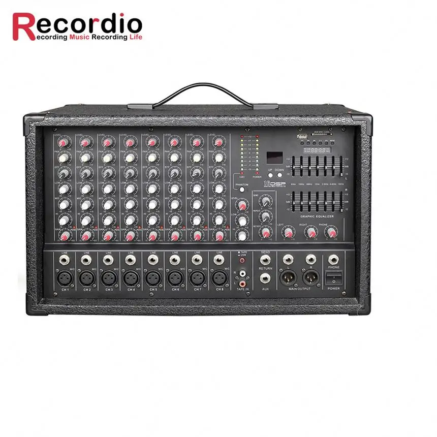 

GAX-EB8 Hot Selling Digital Audio Music Sound Mixer With Power With Low Price