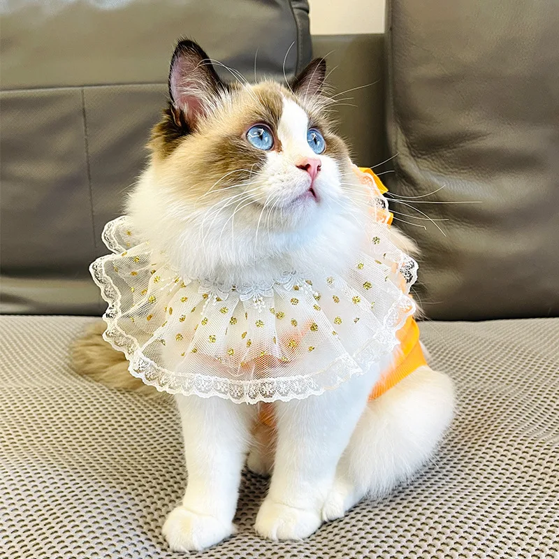 

Cat Pet Lace Collar Bandana Cat Necklace Scarf Dog Bib Pet Jewelry