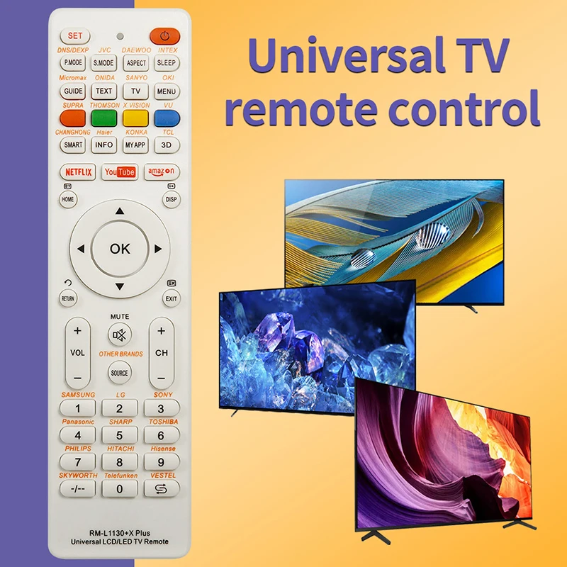 Универсальная замена ЖК-телевизора RM Global Universal Remote Control Television RM-L1130 + X Plus TV Accessories Универсальная замена ЖК-телевизора RM Global Universal Remote Control Television RM-L1130 + X Plus TV Accessories