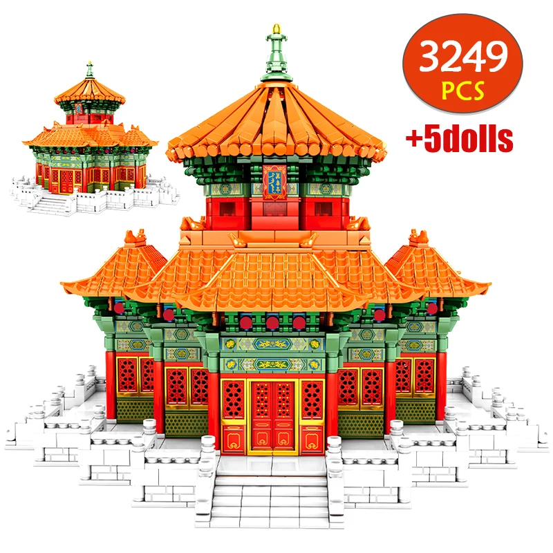 

3249Pcs City Famous Palace House Architecture Royal Palace Building Blocks Friends Ancient Forbidden Bricks Toys for Kids Gifts