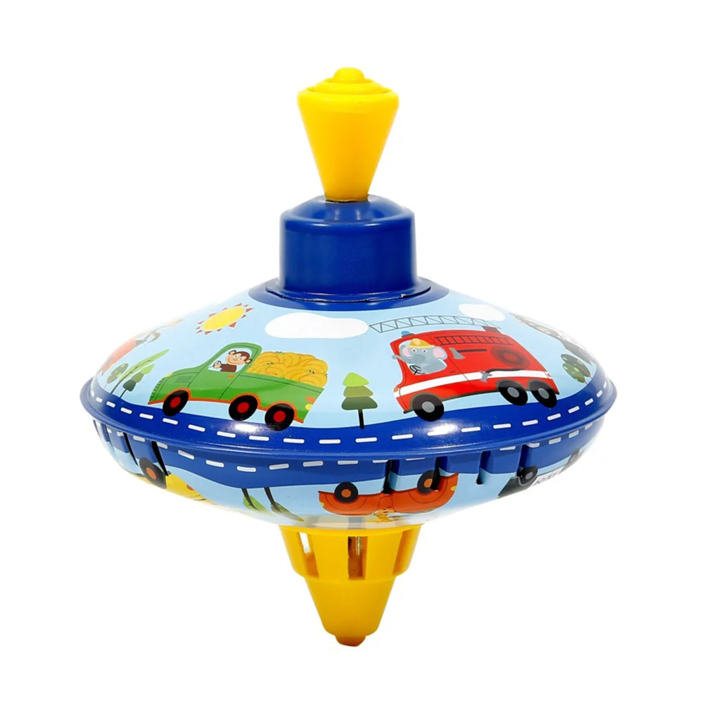 

Tin Top Iron Toy Classic Rotating Child Plaything Educational Mini Toys Kids