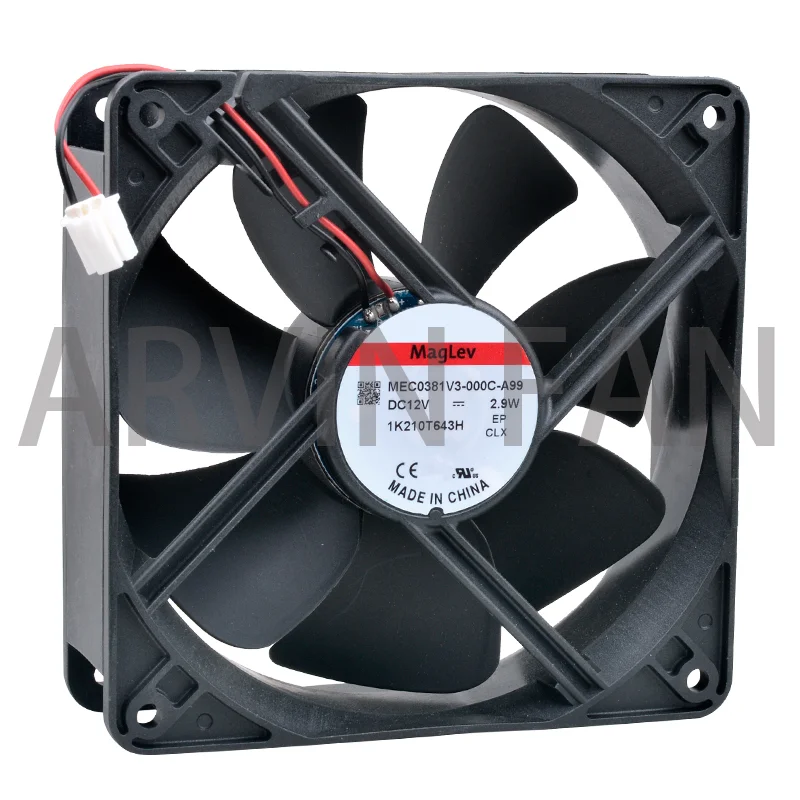 MEC0381V3-000C-A99 12 см 120 мм вентилятор 120x120x38 мм 12 В постоянного тока 2,9 Вт 2 линии охлаждающий вентилятор для шасси инвертор источник питания и автомобиля