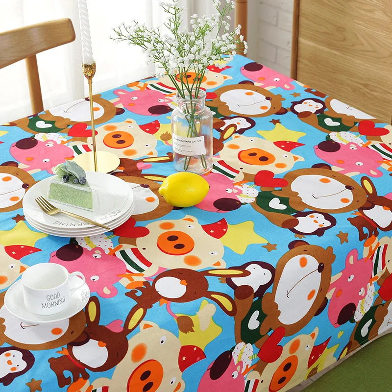 

Cartoon Pet PigTablecloth for Children Kids Table Cloth Pet Pig Dining Table Cover Home Decor Animal Waterproof Mantel Mesa