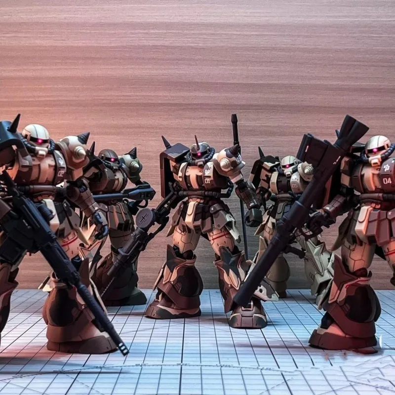 Фото WEIMEI HG 1/144 MS-06GD Zaku Сборная модель Комплект высокой мобильности Тип поверхности Вальда Фигурки Робот Пластиковая модель Детская игрушка в подарок №2