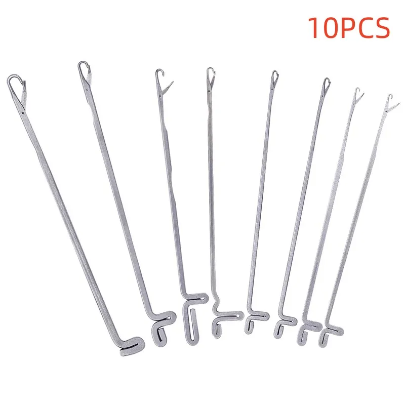 

RORGETO 10pcs/set Crochet Threader Beading Needles Home DIY Knitting Tools Crochet Hook with Tongue Hair Weave Crochet