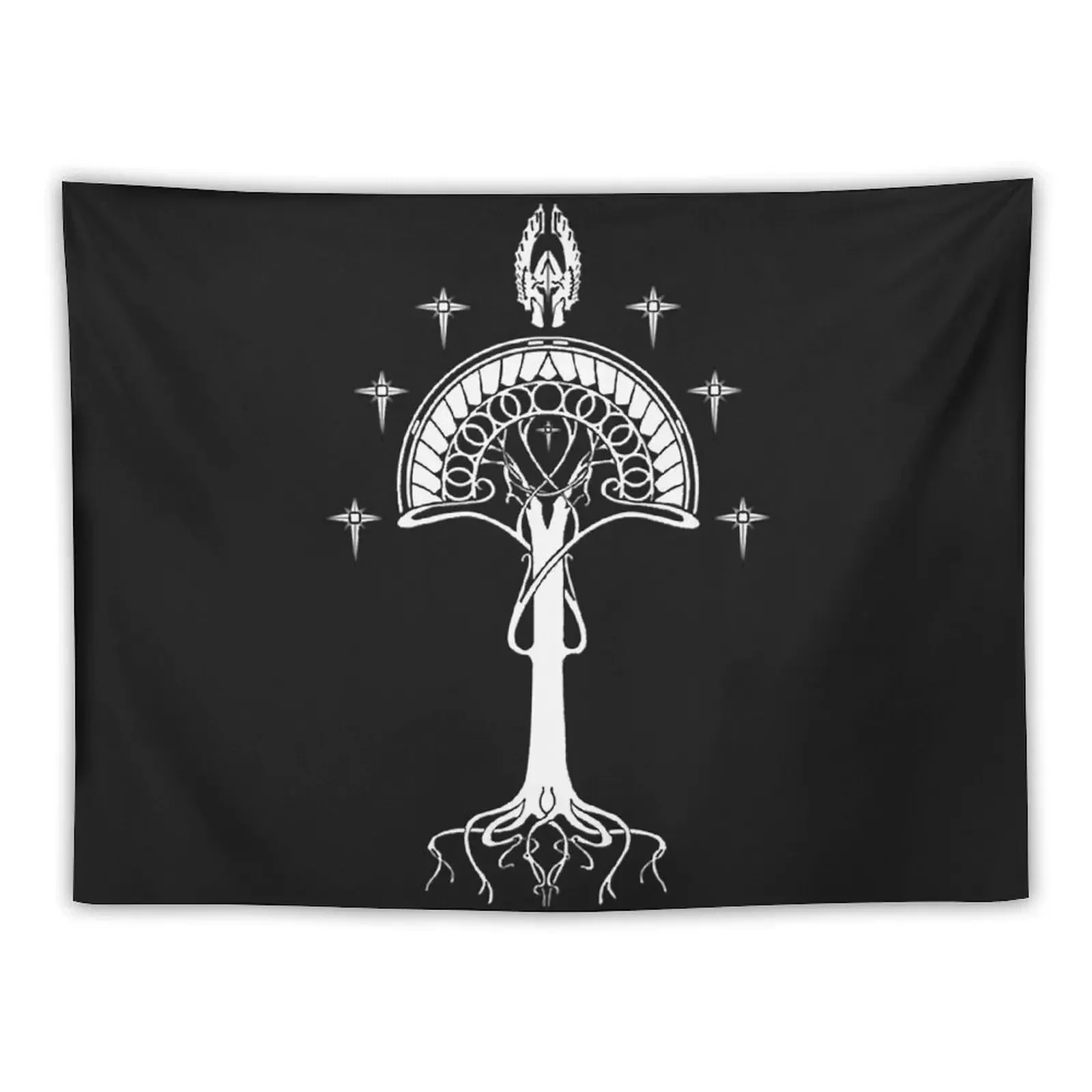 Sigil of the UK arnor and gondor (гордорийский черный вариант) Классический гобелен аксессуары