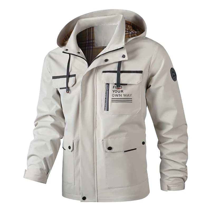 Мужская куртка-ветровка повседневная модная универсальная дизайнерская рабочая