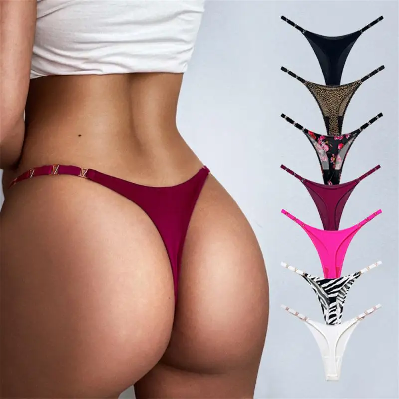

Rainstone Thong Brief Fitness G-string Women Panty Underwear Lady Exercise Hip Lift Low Waist Thong Half Package Panties