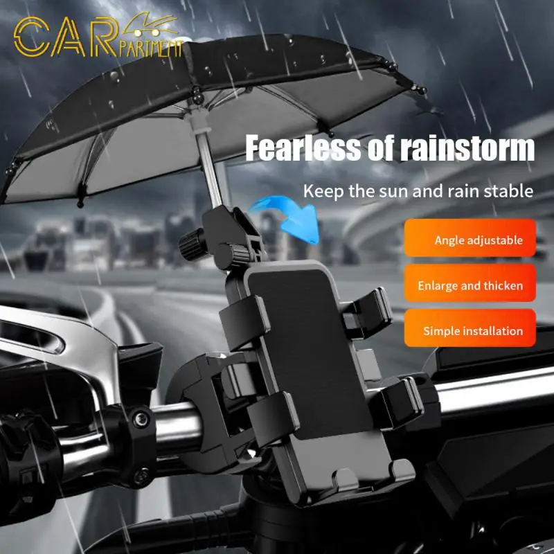 

Universal New Electric Vehicle Bracket Abs Durable Navigation Bracket Portable Small Umbrella Motorcycle Mobile Phone Holder Pc
