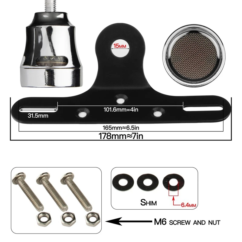 Мотоцикл Ретро светодиодный сетчатый гриль задний фонарь номерного знака