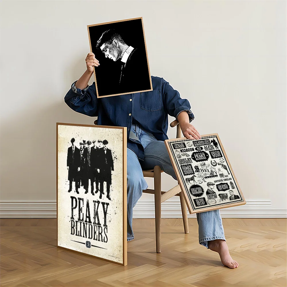 P-Peaky B-Blinders Movie Липкие постеры Винтаж Комната Домашний бар Кафе Декор Настенный