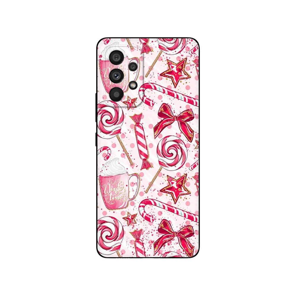 Черный чехол из ТПУ с листьями для Samsung Galaxy A03 SM-A035 Core A03S A13 A23 LTE A33 A53 A73 4G 5G