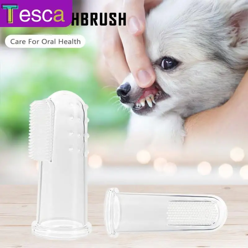 

Silicone Super Soft Pet Finger Toothbrush Breath Tartar Dog Cat Cleaning Silicagel Supplies Teddy Dog Dog Teeth Tool Brush