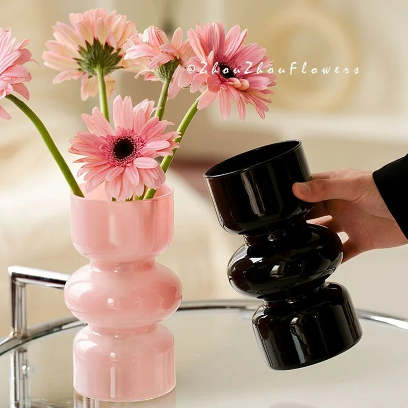 Европейская Минималистичная стеклянная ваза украшение для гостиной и украшения