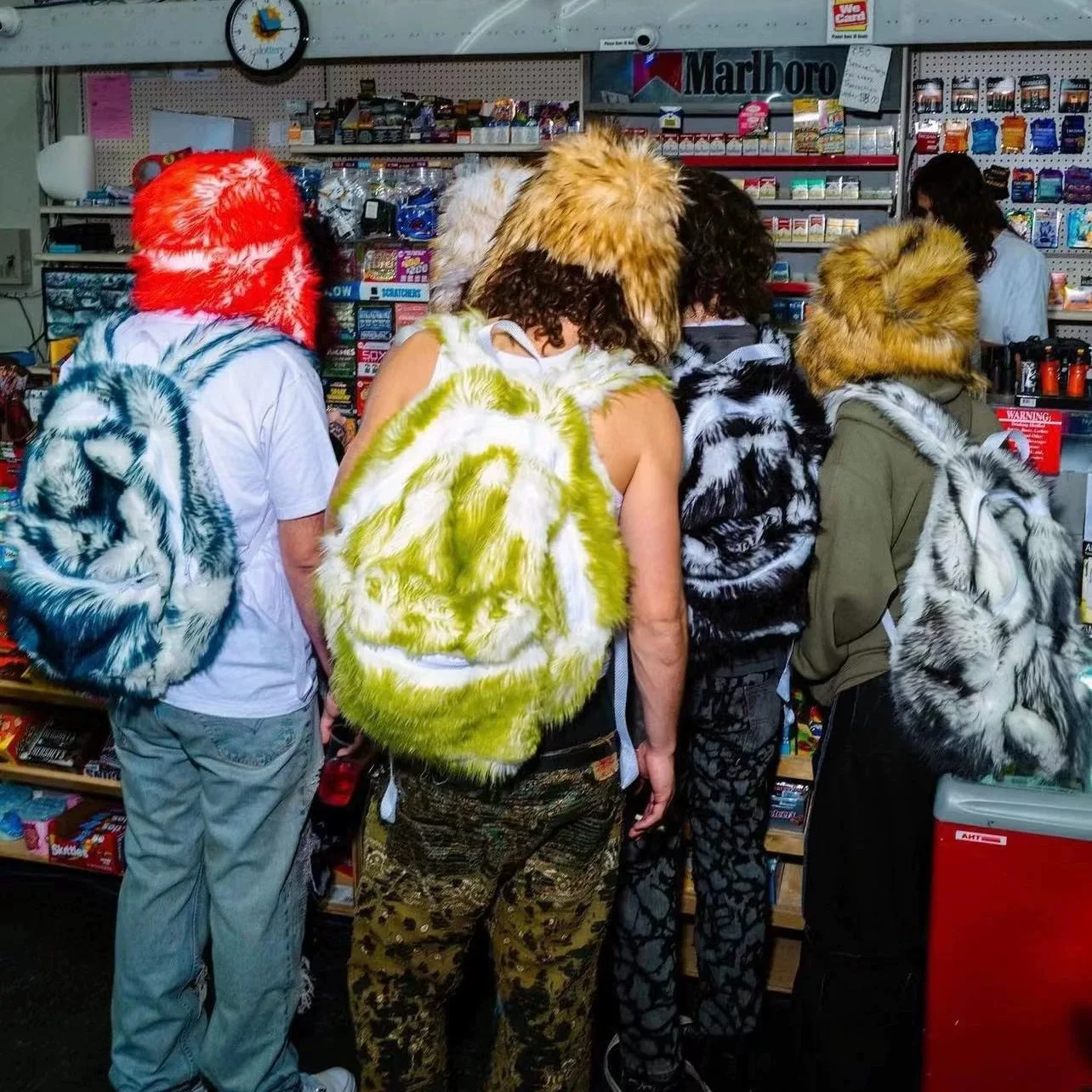 Модные пушистые популярные русские женские круглые шапки из искусственного меха