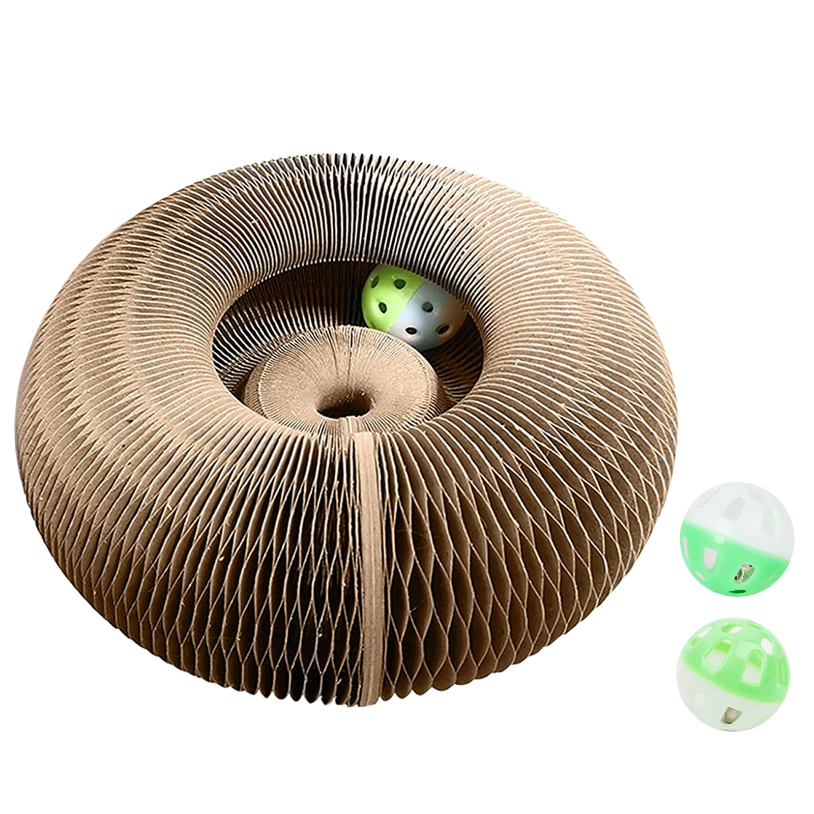 

Organ Cat Scratch Board Cat Toy with Bell Cat Grinding Claw Cat Climbing Frame Round Corrugated Cat Litter Cat Scratch Toy