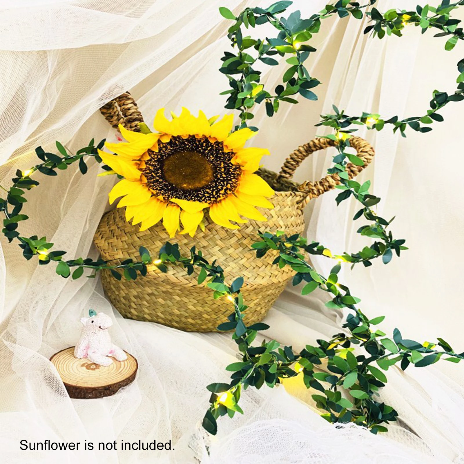 

Гирлянда с искусственными листьями, 20 светодиодов, 2 м