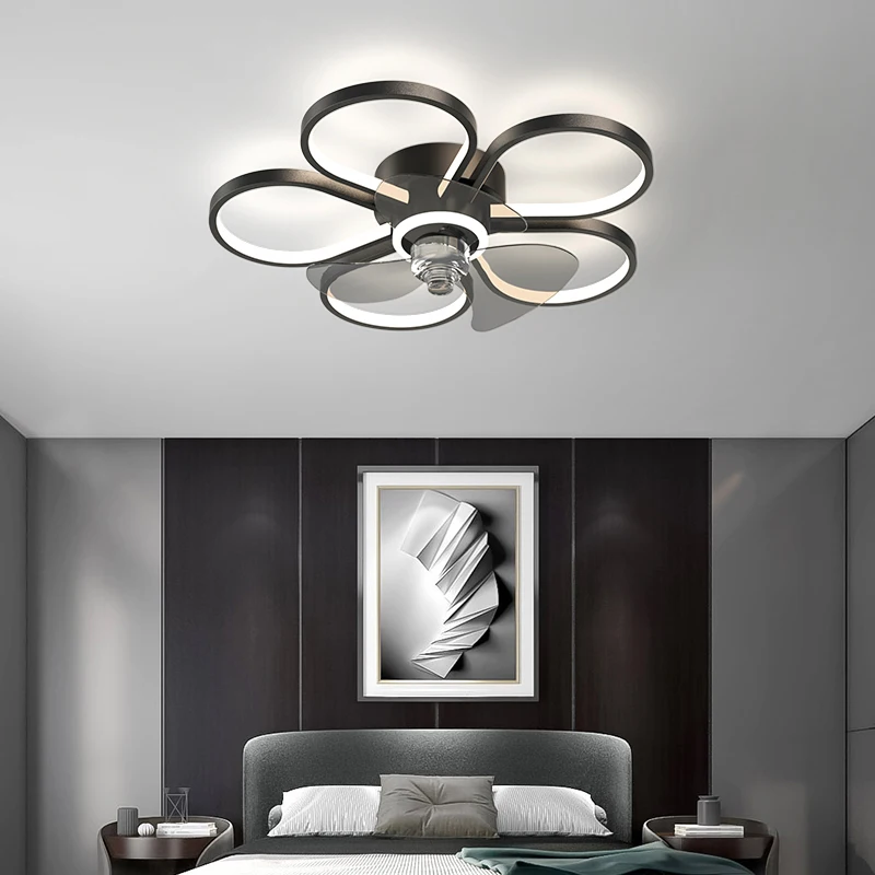 

Pendant Lamp Led Art Chandelier Ceiling Fan With Light Living room decoration bed decor remote control dining indoor