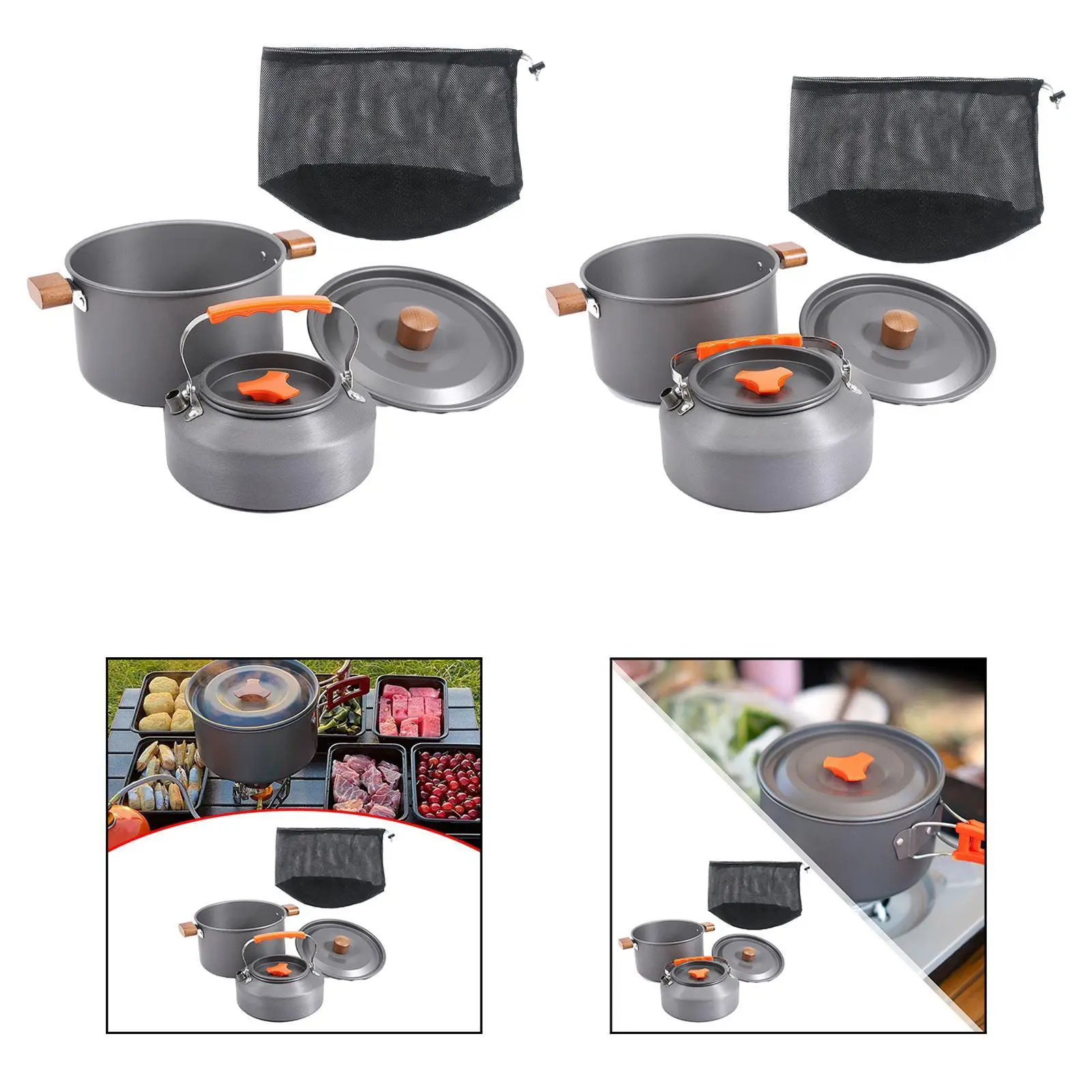 Набор посуды для кемпинга портативная суповая кастрюля активного отдыха пешего
