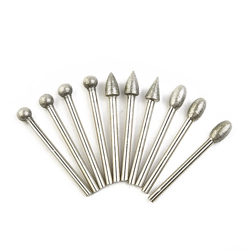 

20PC 120 Grit Electroplated Diamond Burr Set Drill Bit Set Rotary Grinding Tool 100% Brand New And High Quality