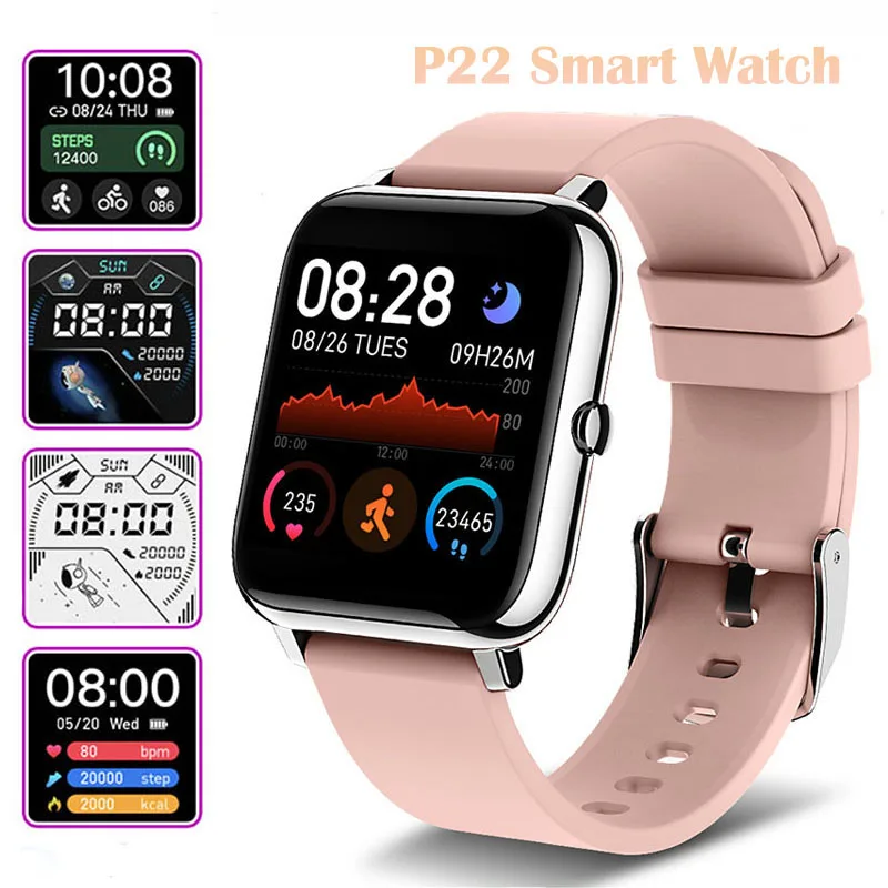

Smart watch Men Women P22/P22 Plus Fitness Bracelet Sport Waterproof multi-language Blood Pressure SpO2 Heart Rate Monitor Watch