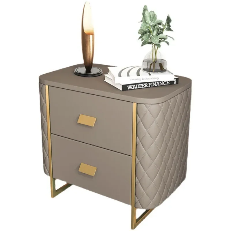 Туалетный роскошный прикроватный столик вспомогательный белый узкий ящики для