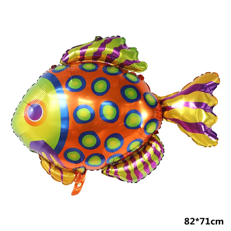 Большие воздушные шары из фольги с морскими животными, акула, рыба, гелиевые воздушные шары, детский душ, день рождения, свадебные украшения, воздушные шары на тему океана