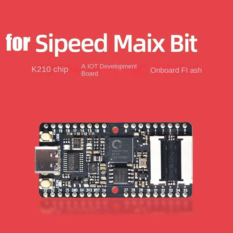

For Sipeed Maix Bit RISC-V Dual Core 64Bit AI+LOT K210 Development Board 8M Byte SRAM QVGA@60Fps/VGA@30Fps Inline Panel