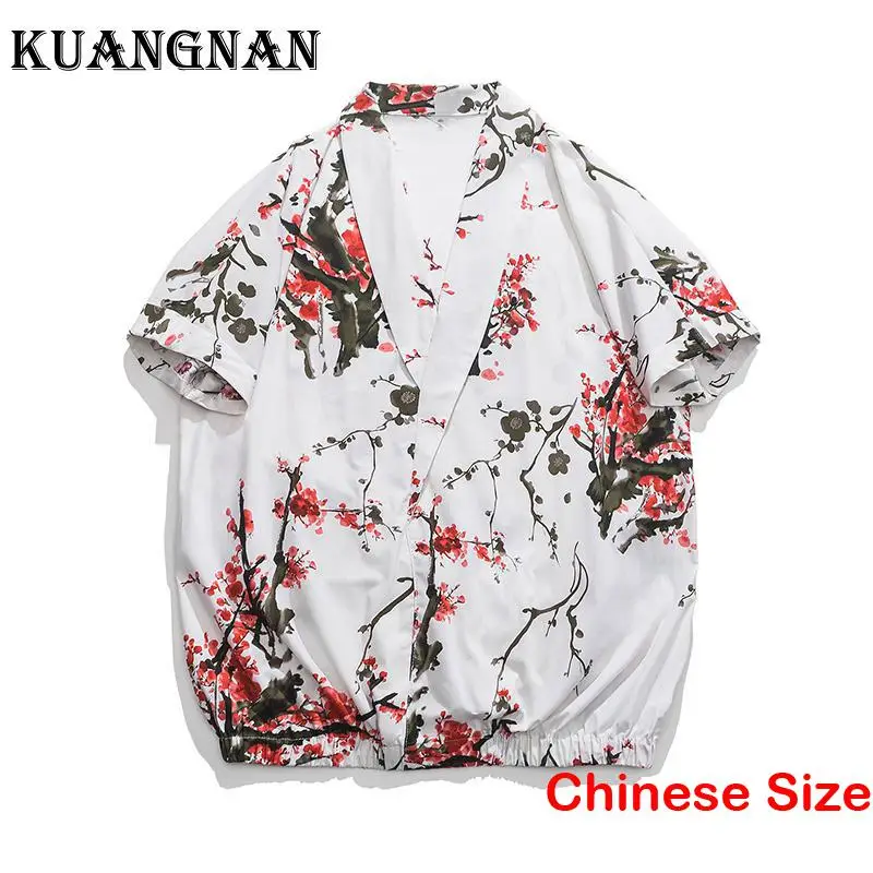 

KUANGNAN Cotton Linen Shirts High Quality Luxury Men's Shirt Blouse Korean Style Clothing Sale Tops Blouses 5XL 2023 Summer