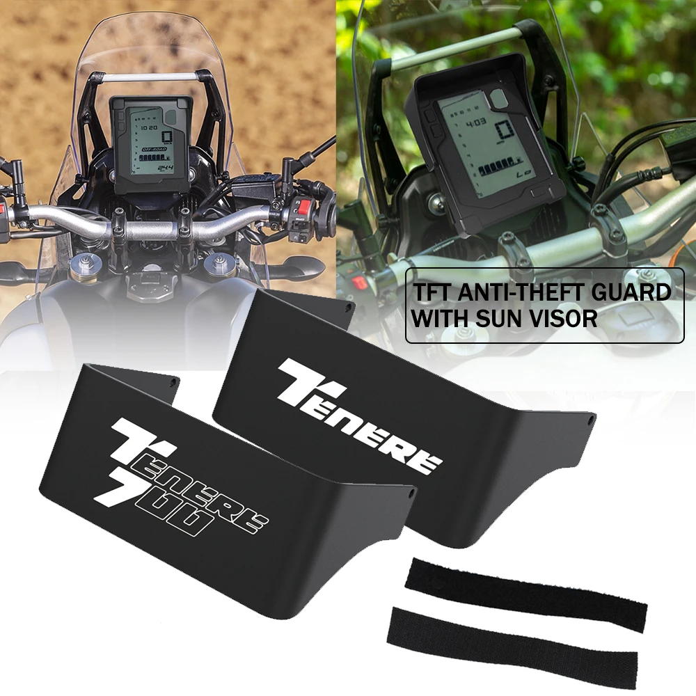 

2023 TENERE 700 XTZ700 Motorcycle TFT Anti-theft Guard With Sun Visor For Yamaha TENERE700 XTZ 700 TENERE T7 2019 2020 2021 2022