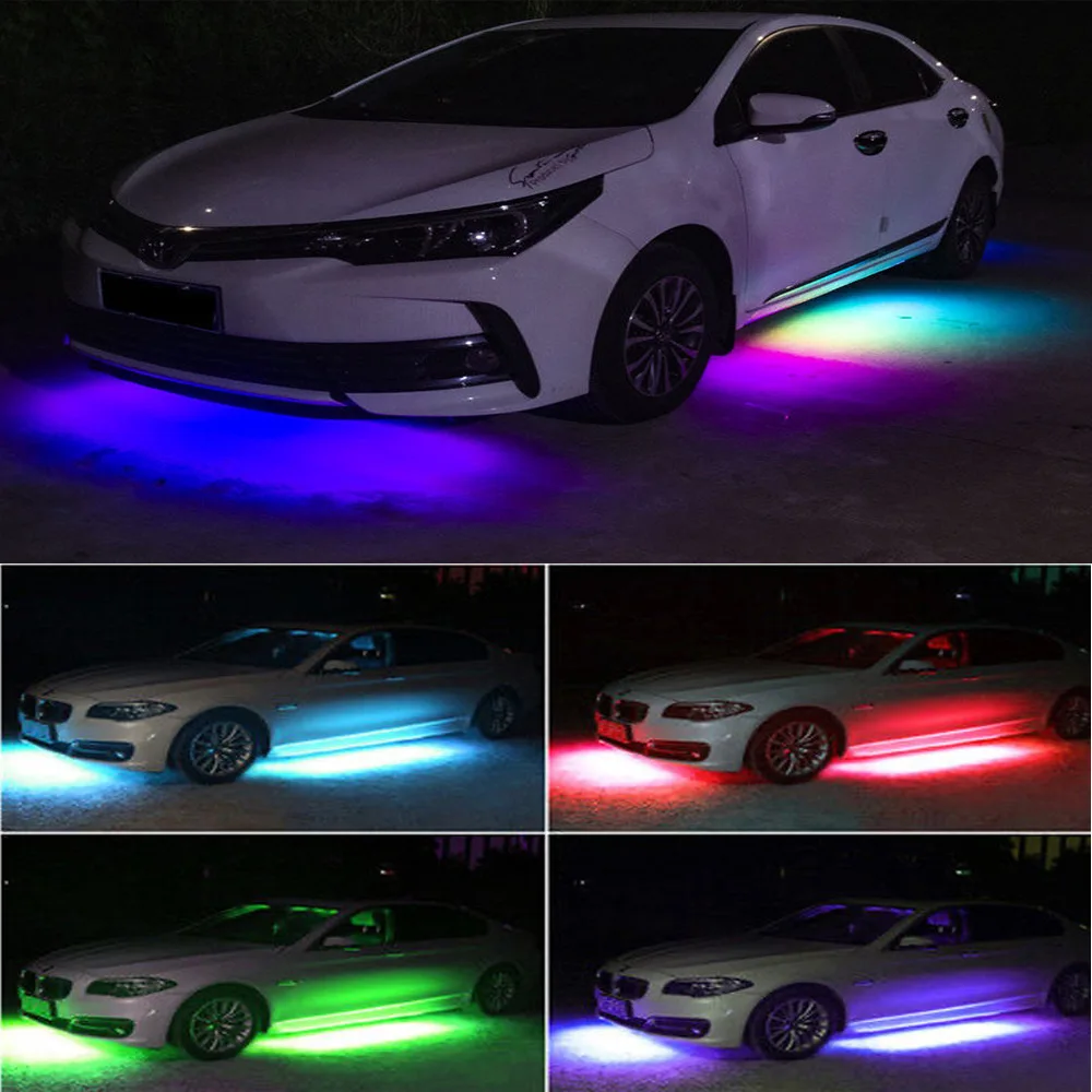 

4 шт., автомобильные светодиодсветодиодный RGB-ленты
