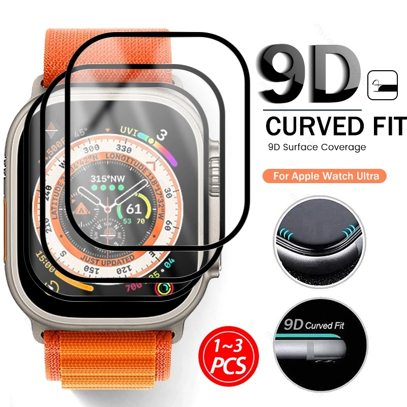 

Мягкое стекловолокно 9D для Apple Watch Ultra, 1-3 шт., защитная пленка 49 мм для iWacth SE 2022, 40 мм, 44 мм, серия 8, 45 мм, 41 мм, аксессуары
