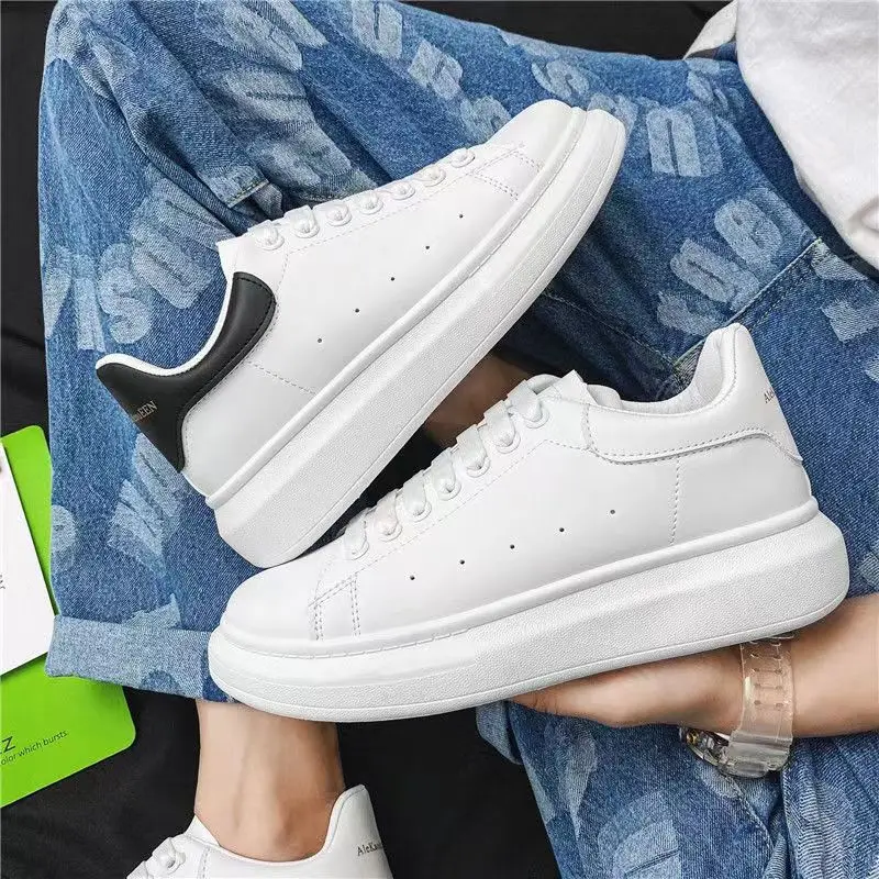 New Big Size Men  Women Platform Sneakers Plus Size Spring Casual Vulcanized Shoes Ladies Thick Bottom Skate Shoes Woman