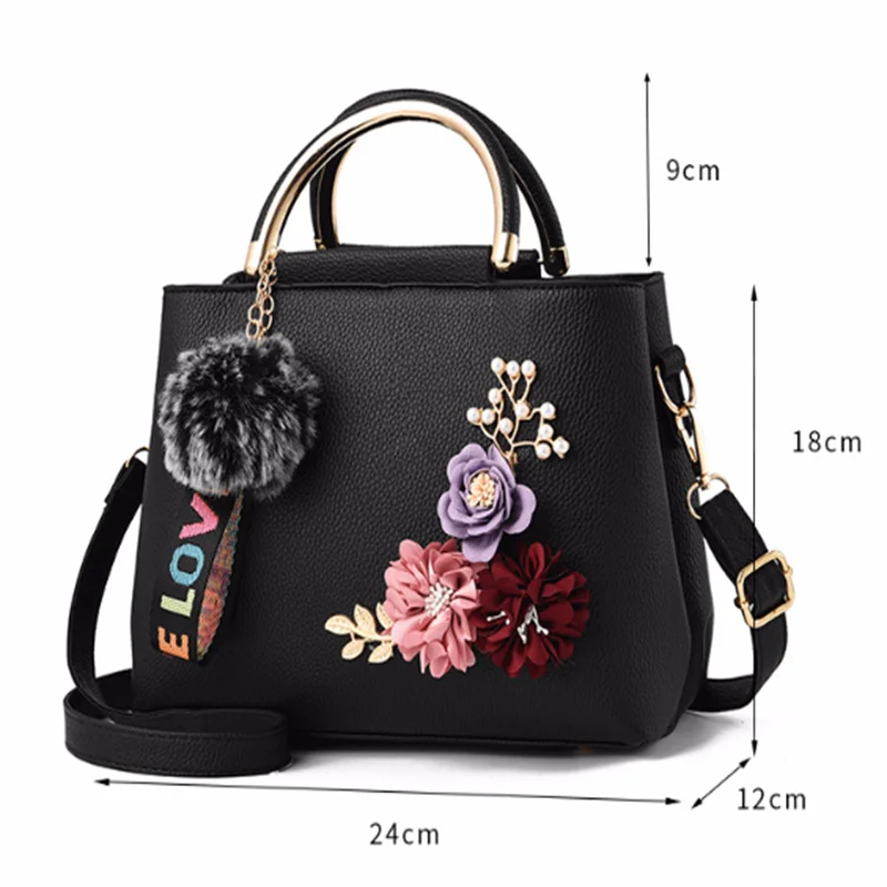 Fashion Luggage &Bags Women's Handbags Crossbody Trendy NEW Flower Beautiful PU Waterproof Casual Shoulder  Ladies Bolsos