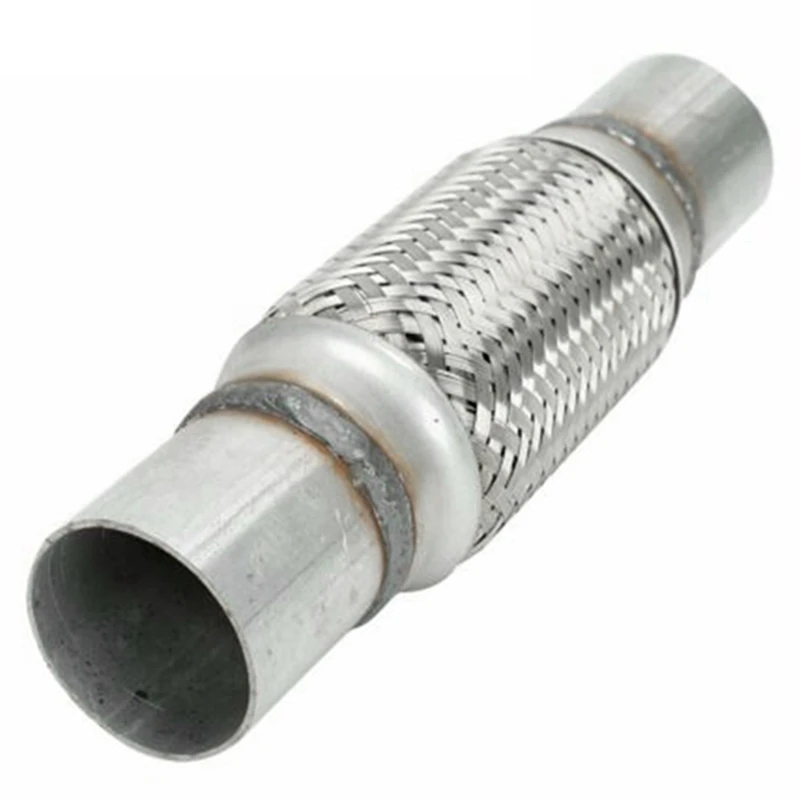 

6X Exhaust Flex Pipe Stainless Steel Double Braid 2 X 6 Inch With Ends 10 Inch Long