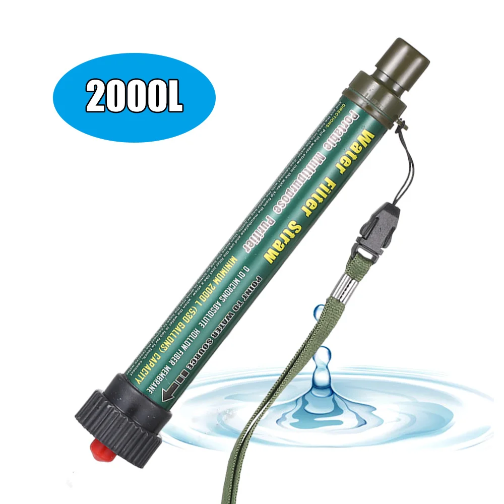 Camping Portable Water Filter Straw Water Purifier Filtration System Bottom Thread Outdoor Ultrafiltration Film Design