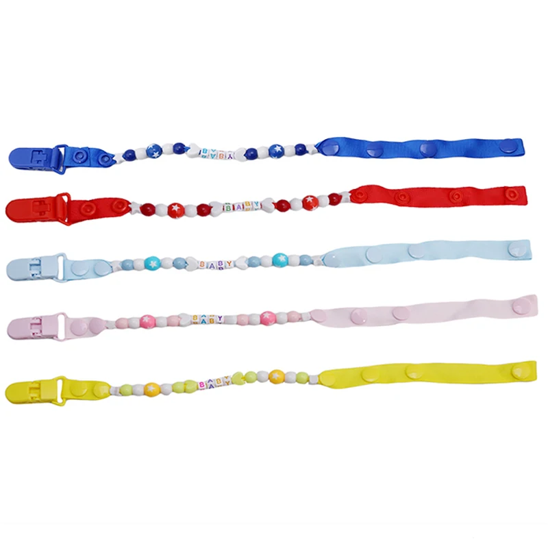 

Silicone Baby Pacifier Clip Personalised Name Pacifier Chain for Baby Teething Soother Chew Toy Baby Soother Pacifier Clips